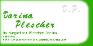 dorina plescher business card